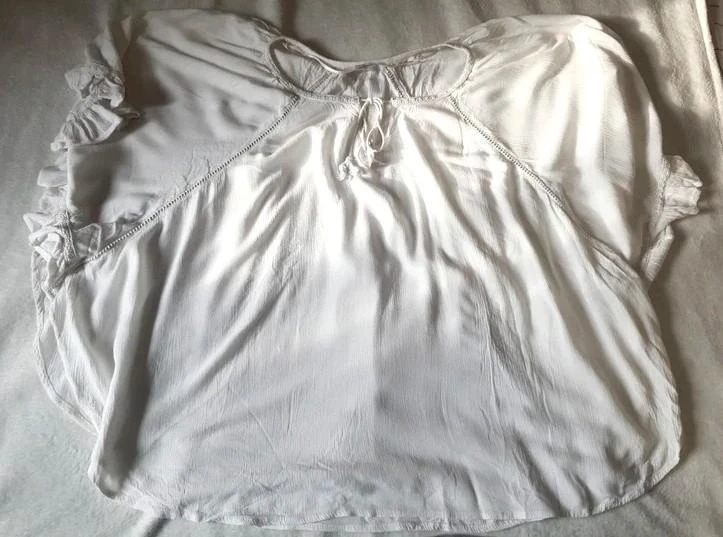 Blusa fluida blanca con lazos mujer 40 - L – photo 12